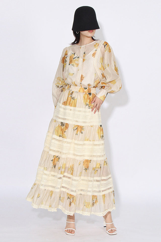 Faye Floral Top + Skirt Set