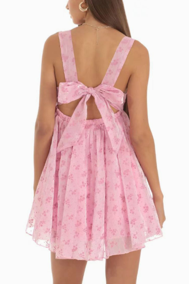 Floral Organza Baby Doll Dress