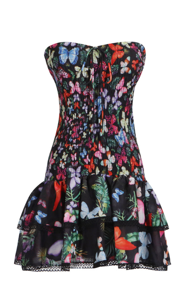 Naja Layered Printed Mini Dress