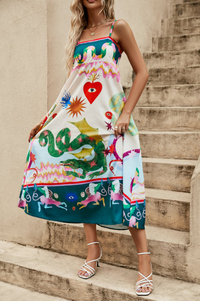 Seeker Folklore-Print Dress