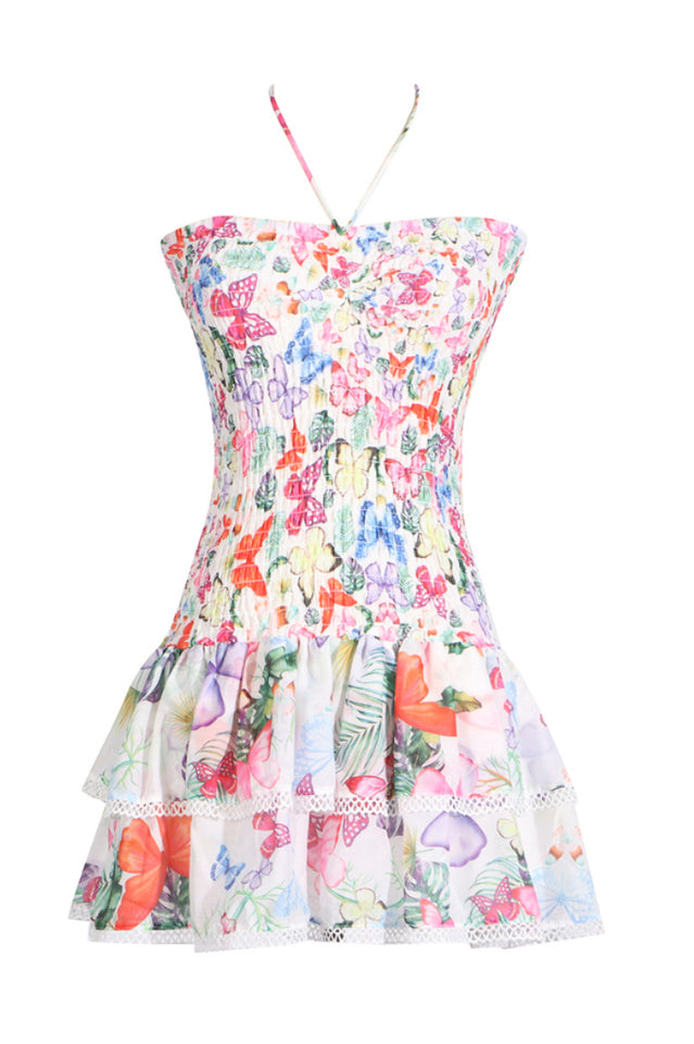 Naja Layered Printed Mini Dress