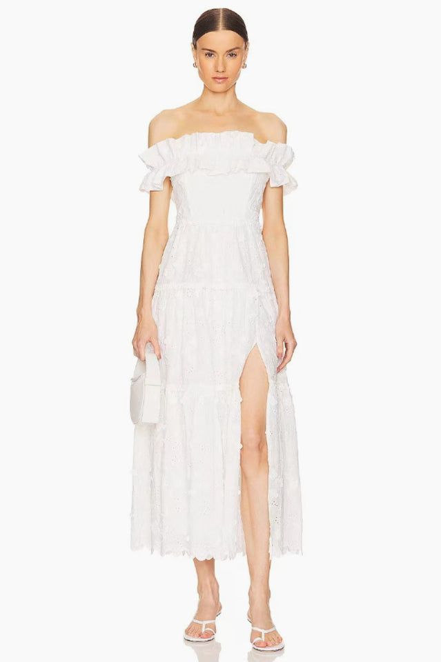 Piccola Off Shoulder Midi Dress