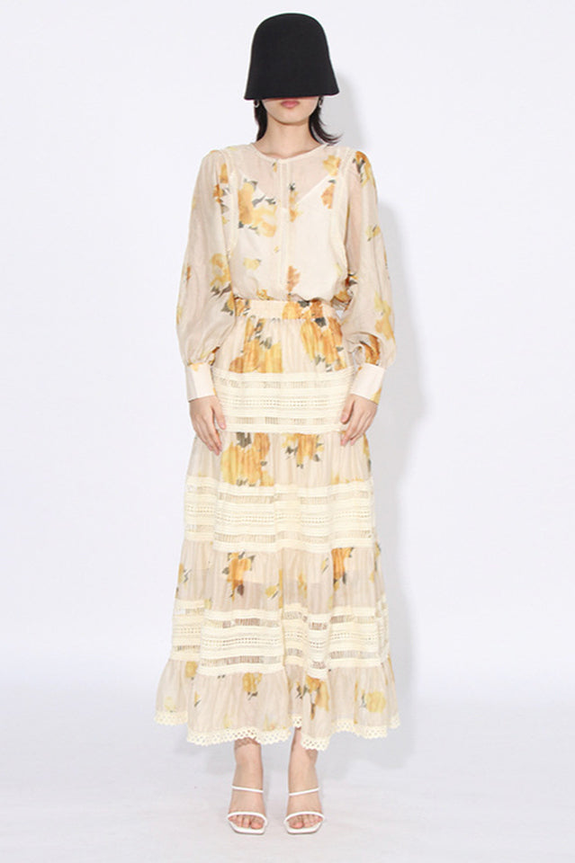 Faye Floral Top + Skirt Set