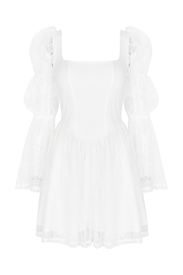 Sancia Vintage Puff Sleeve Mini Dress