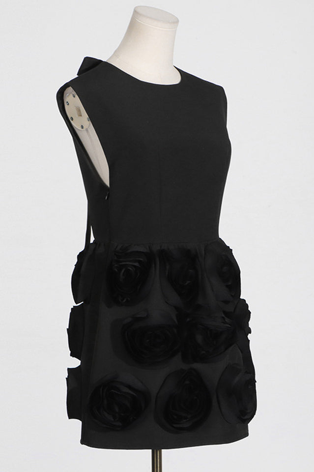 Rose Applique Mini Dress