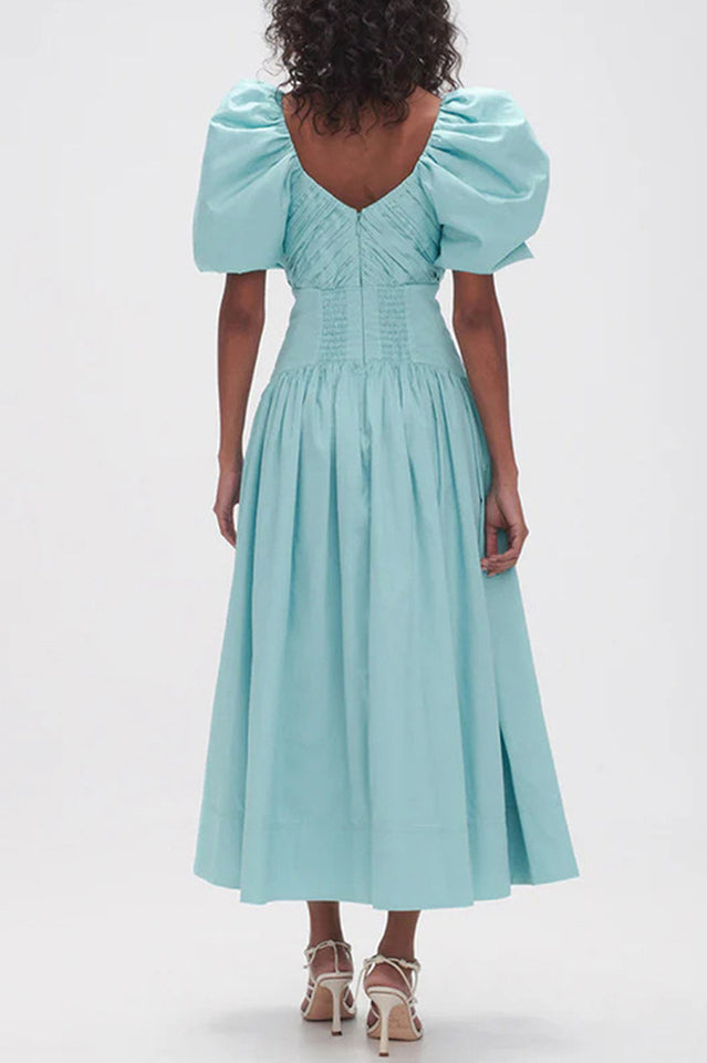 Gabrielle Puff Sleeve Midi Dress