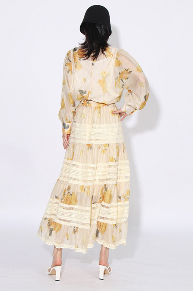 Faye Floral Top + Skirt Set