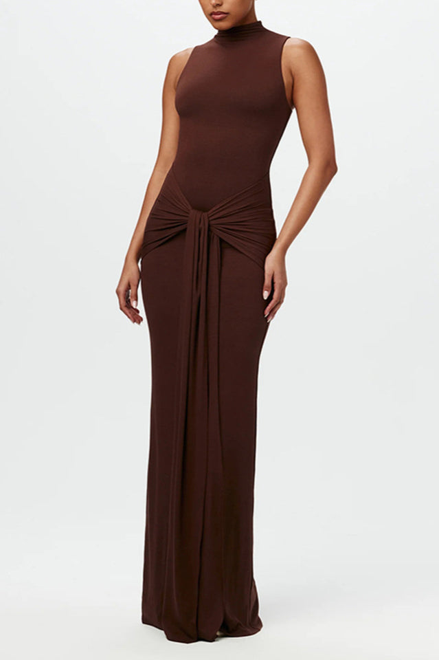 Ruched Bodycon Maxi Dress