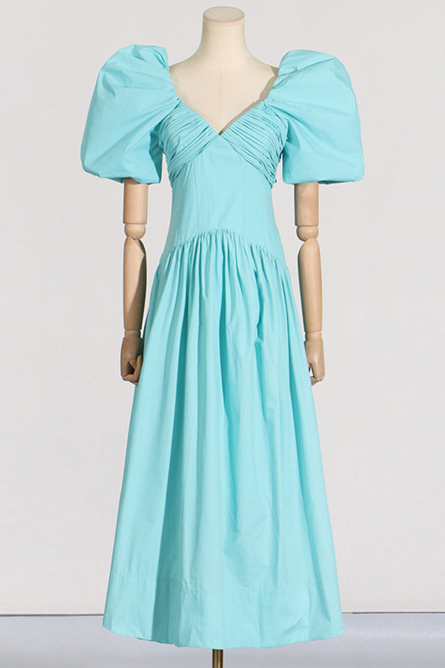 Gabrielle Puff Sleeve Midi Dress