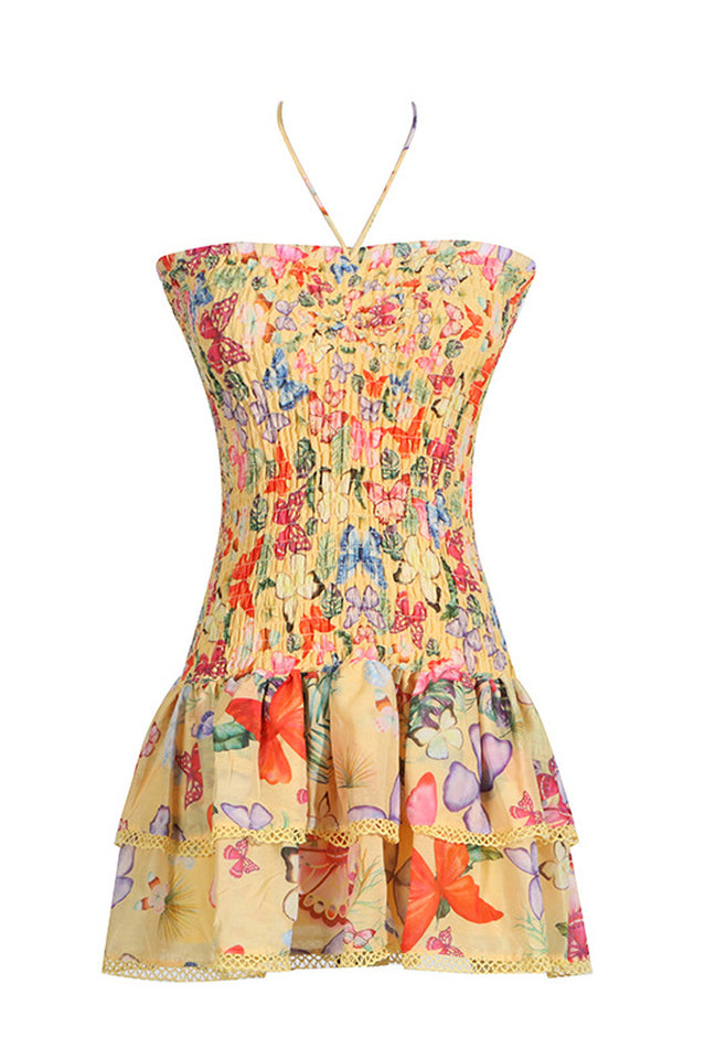 Naja Layered Printed Mini Dress