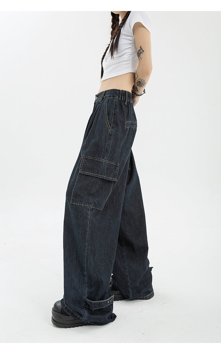 Vintage Punk Baggy Cargo Jeans