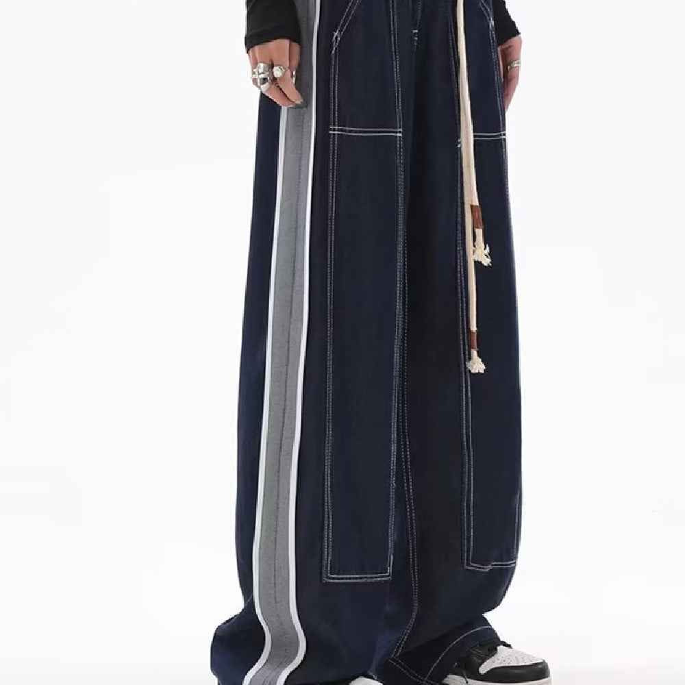 Contrast Stitch Vintage Baggy Jeans