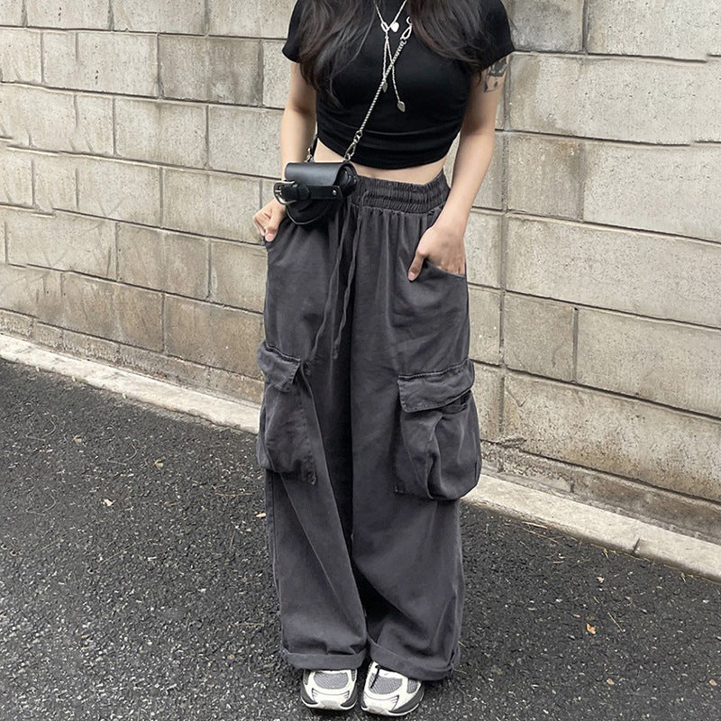 Pocket Detail Vintage Baggy Cargo Jeans