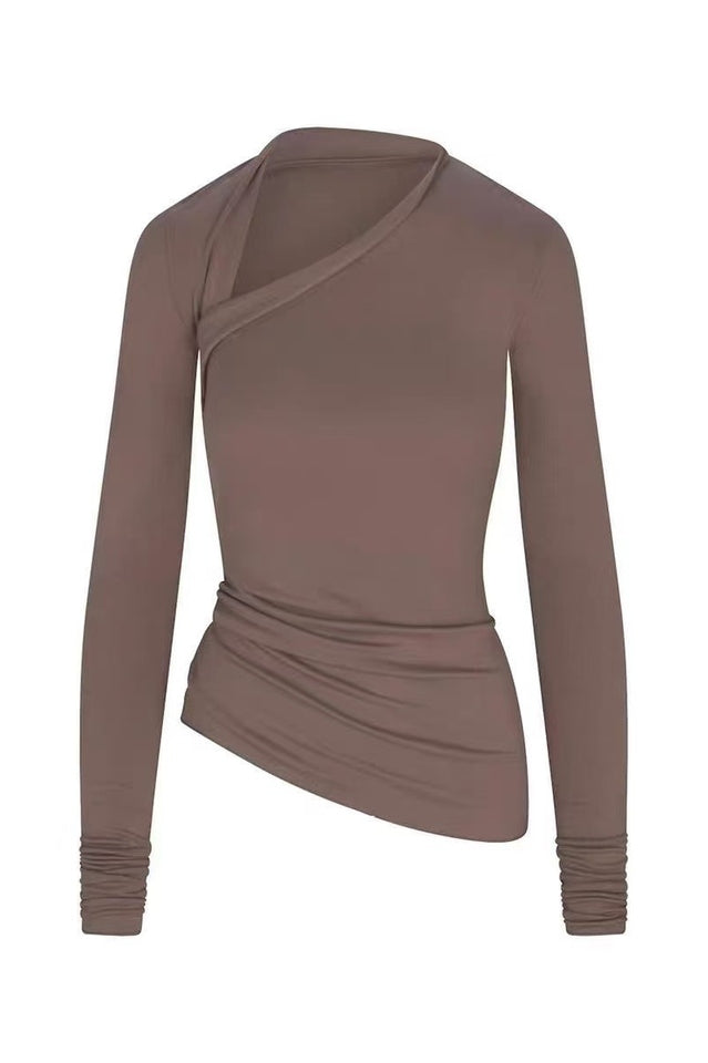 SKIMS Asymmetric Long Sleeve Top
