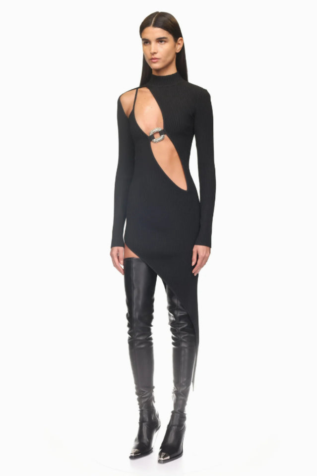 Pamela Asymmetrical Midi Dress