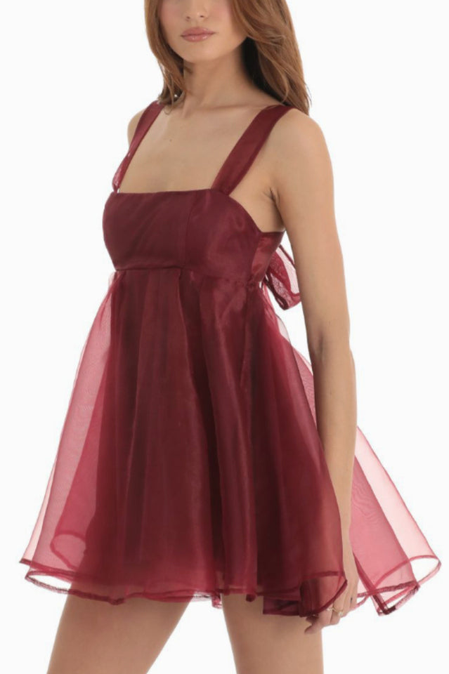 Floral Organza Baby Doll Dress