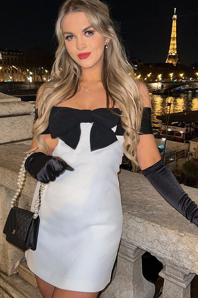 Off Shoulder Bow Dress
