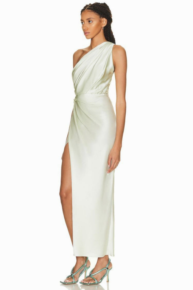 One Shoulder Sleeveless Side Slit Dress