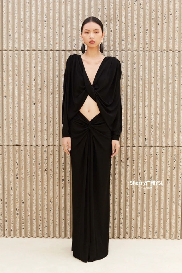 Cropped Top + Skirt Set