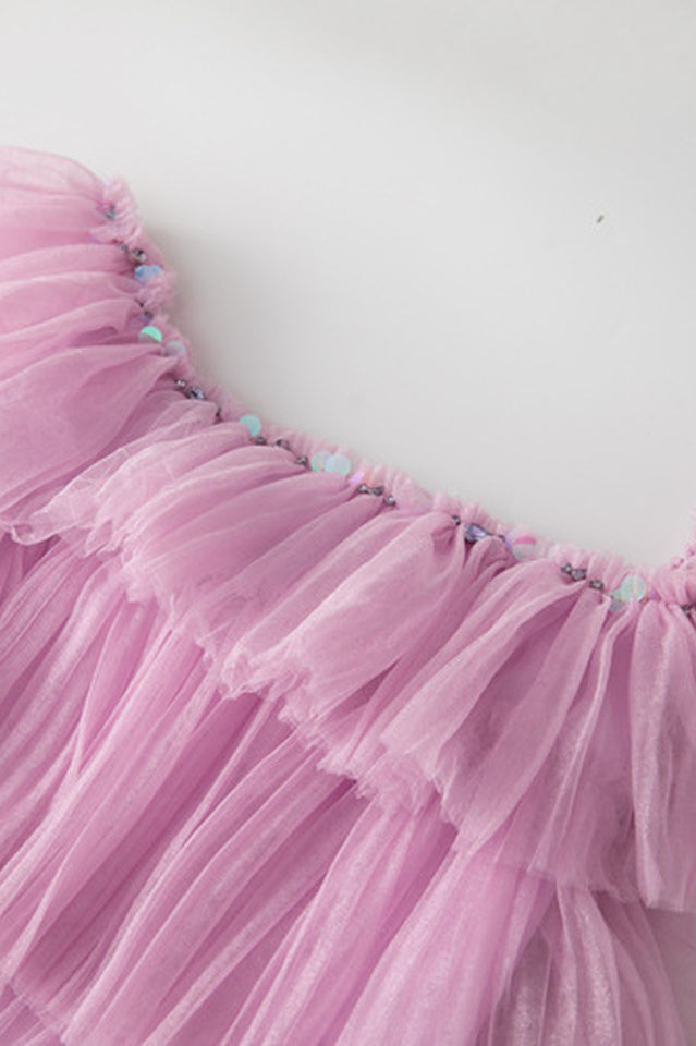 Ruffled Sleeve Corset Dress
