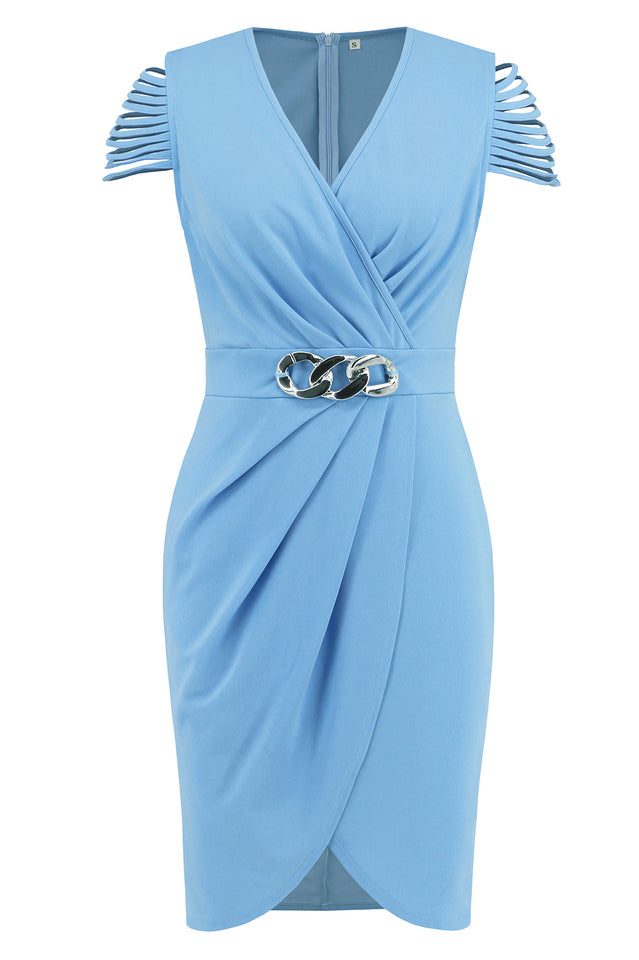 Gaia Elegant Dress With V-Neck
