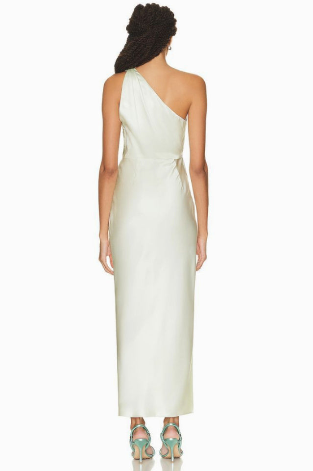 One Shoulder Sleeveless Side Slit Dress