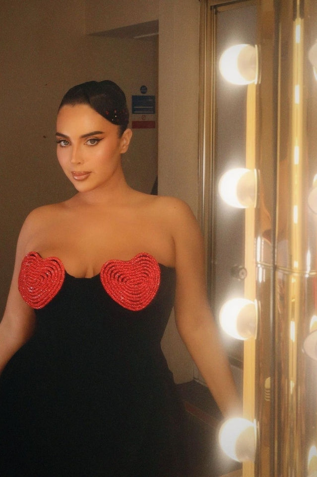 Red Crystal Heart Dress