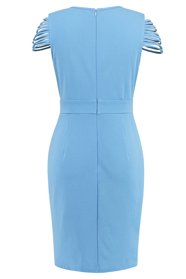Gaia Elegant Dress With V-Neck