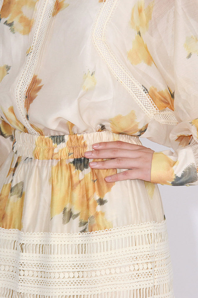 Faye Floral Top + Skirt Set