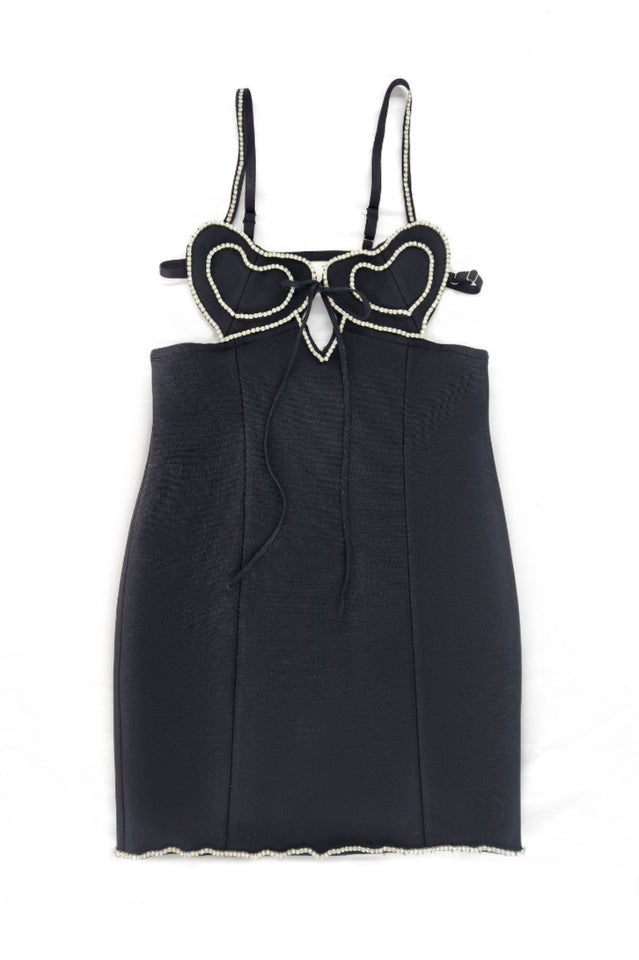 Heart Embellished Mini Dress