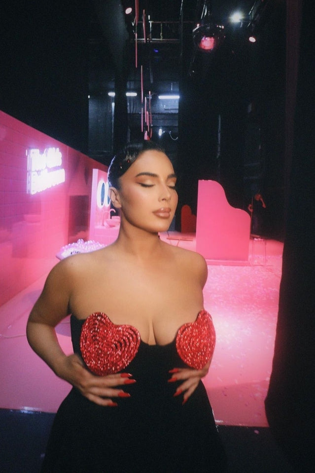 Red Crystal Heart Dress