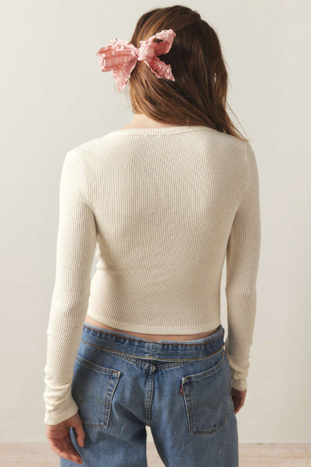 Self Design Scoop Neck Top
