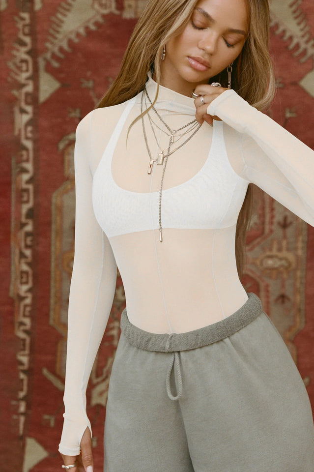 Exposed Seams Long Sleeve Top
