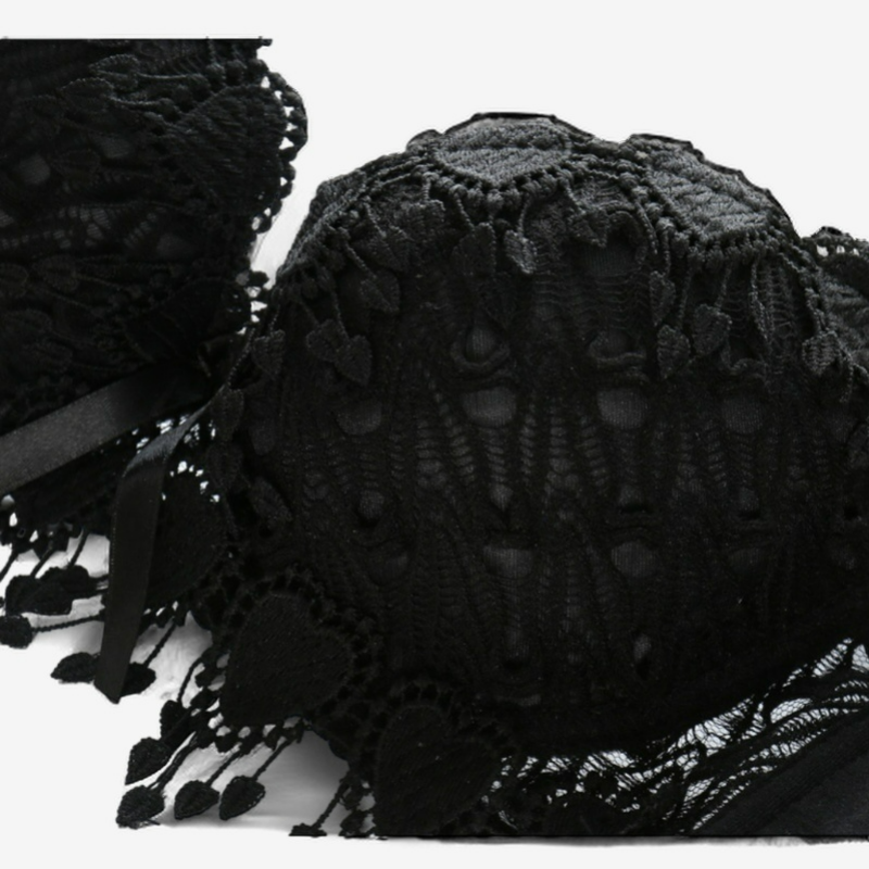 Sweetheart Lace Embroidery Lingerie Set - StylinArts