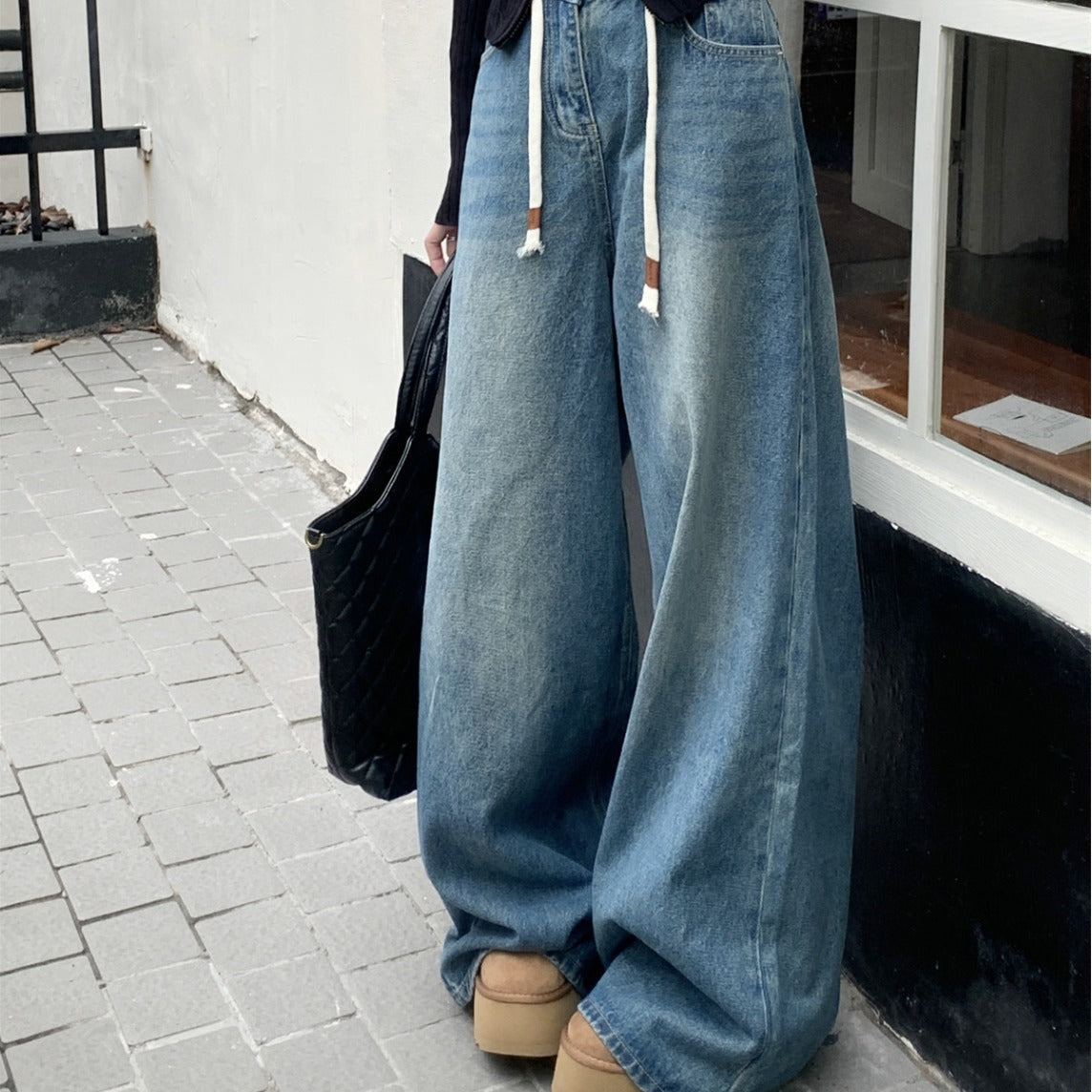Vintage Blue Wash Baggy Boyfriend Jeans