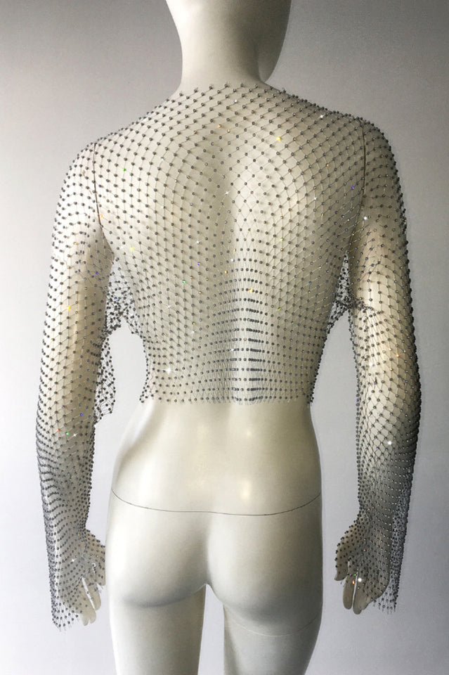 Crystal Diamond See Through Crop Top