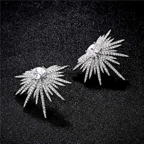 18k Platinum Plated Feathery Whisper Earrings