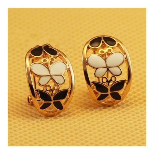 Rose Gold Butterfly Kisses Rose Gold Earrings