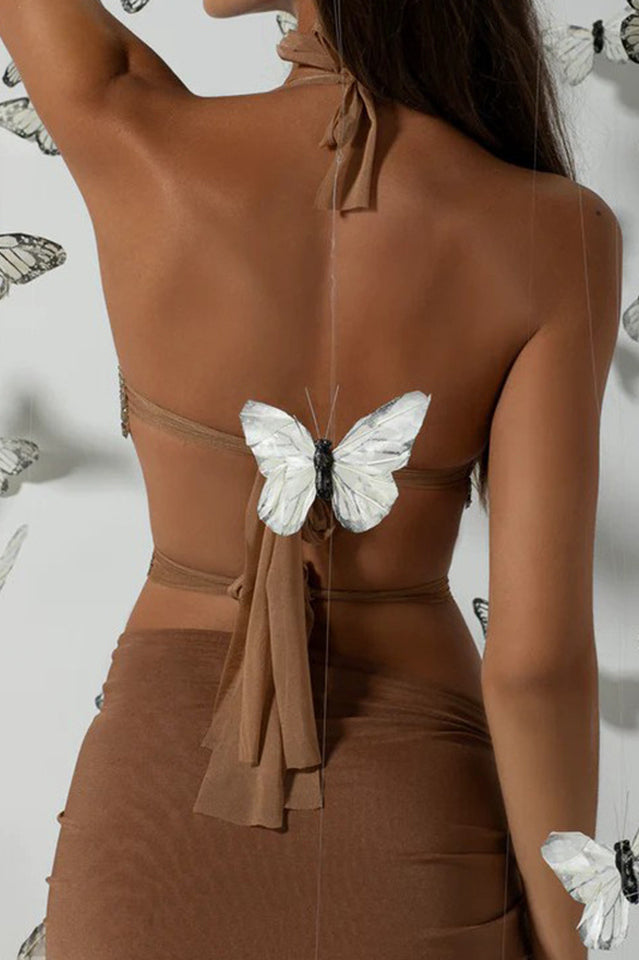 Cutout Cropped Halter Top
