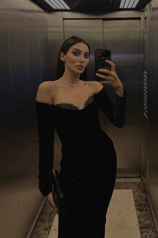 Palma Strapless Velvet Dress