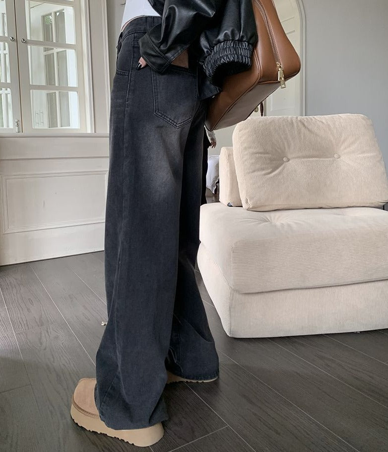 Vintage Wash Baggy Boyfriend Jeans