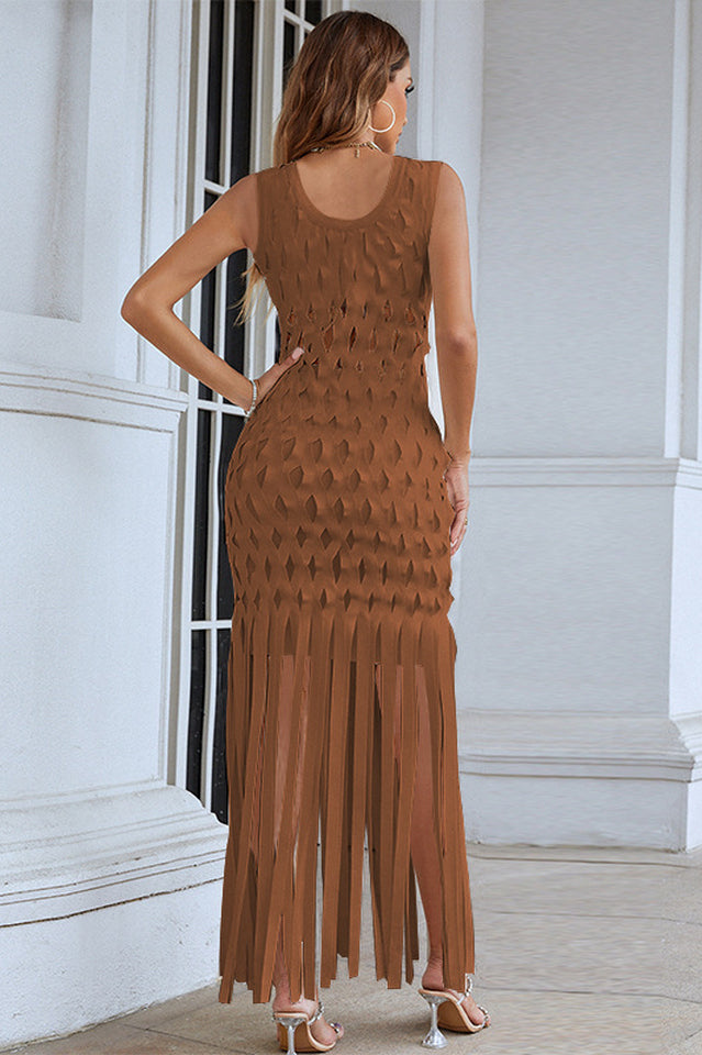 Denisa Sleeveless Tassel Dress