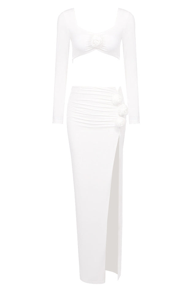 Rose High Split Maxi Dress