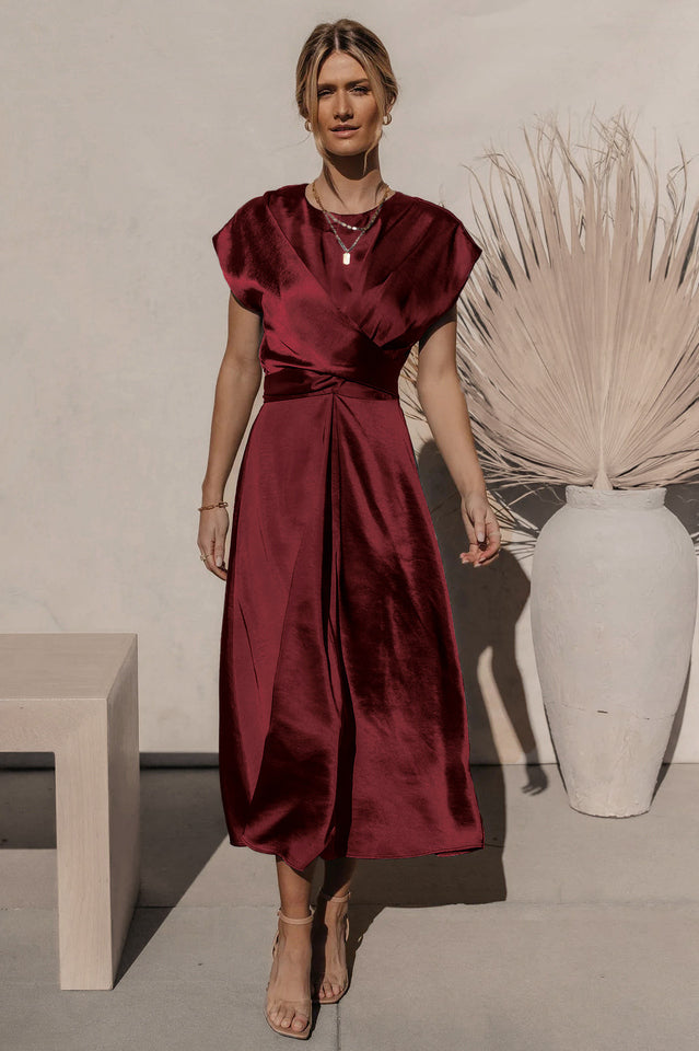 Scoop A-line Satin Bridesmaid Dress