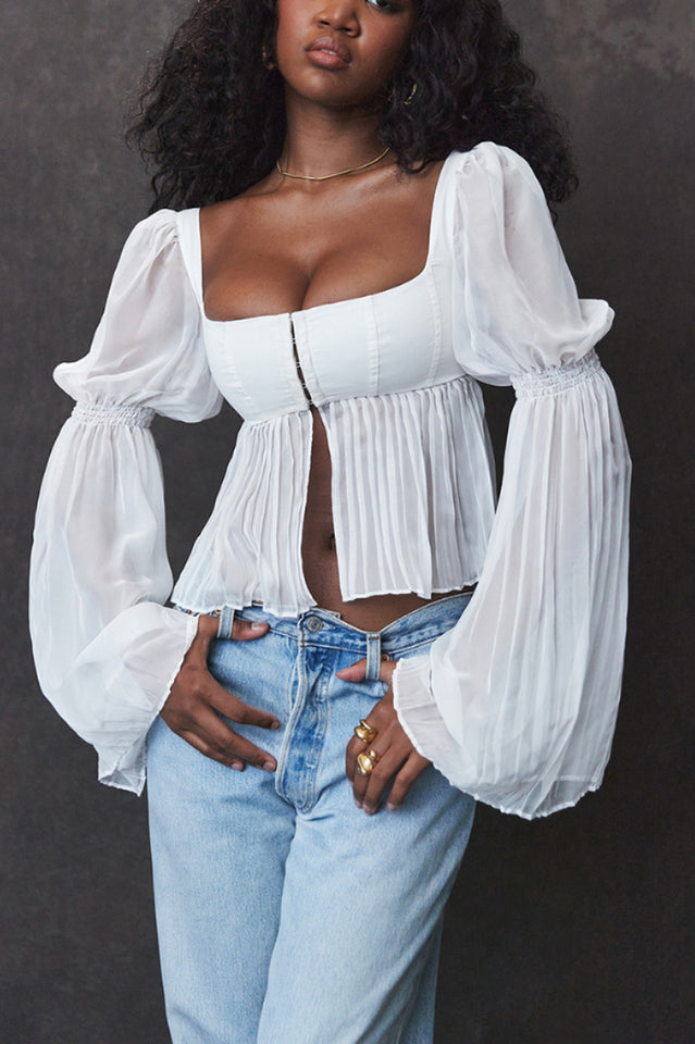 Lucie Chiffon Bustier Top