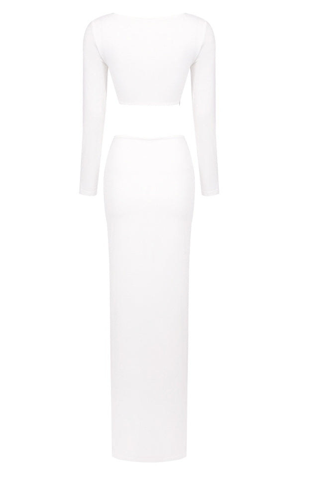 Rose High Split Maxi Dress