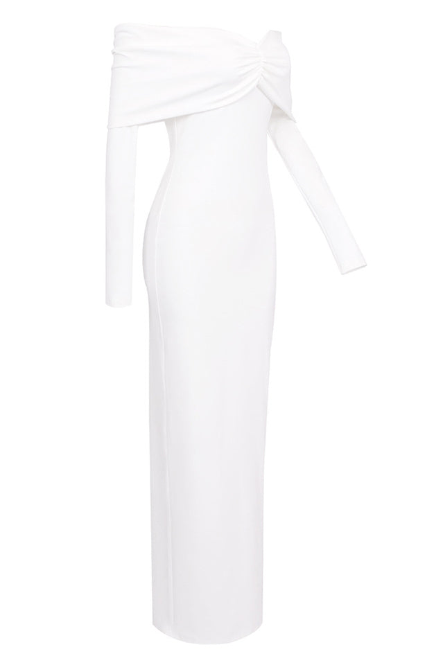 Off Shoulder Bodycon Bardot Midi Dress