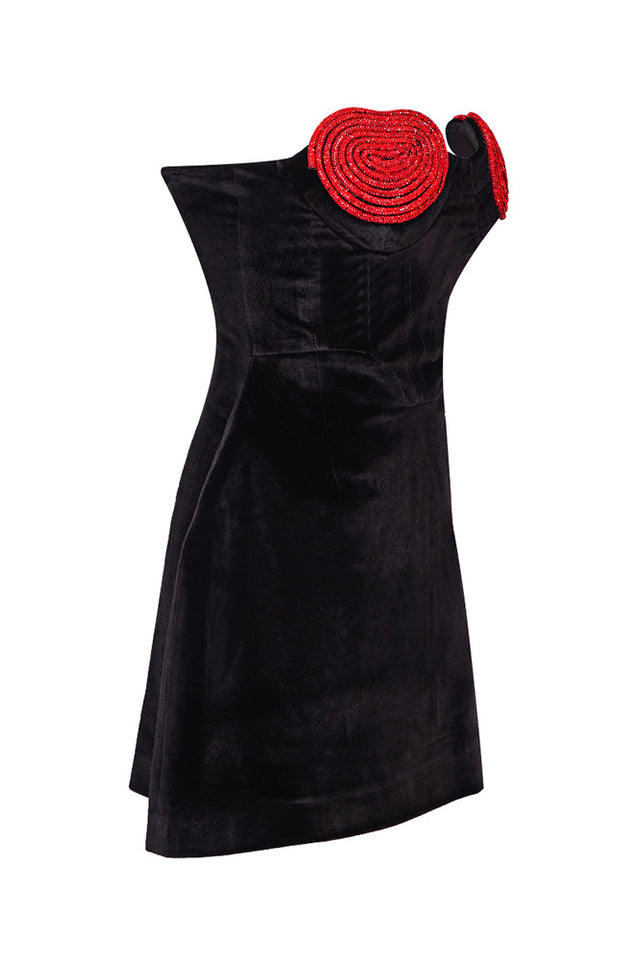 Red Crystal Heart Dress
