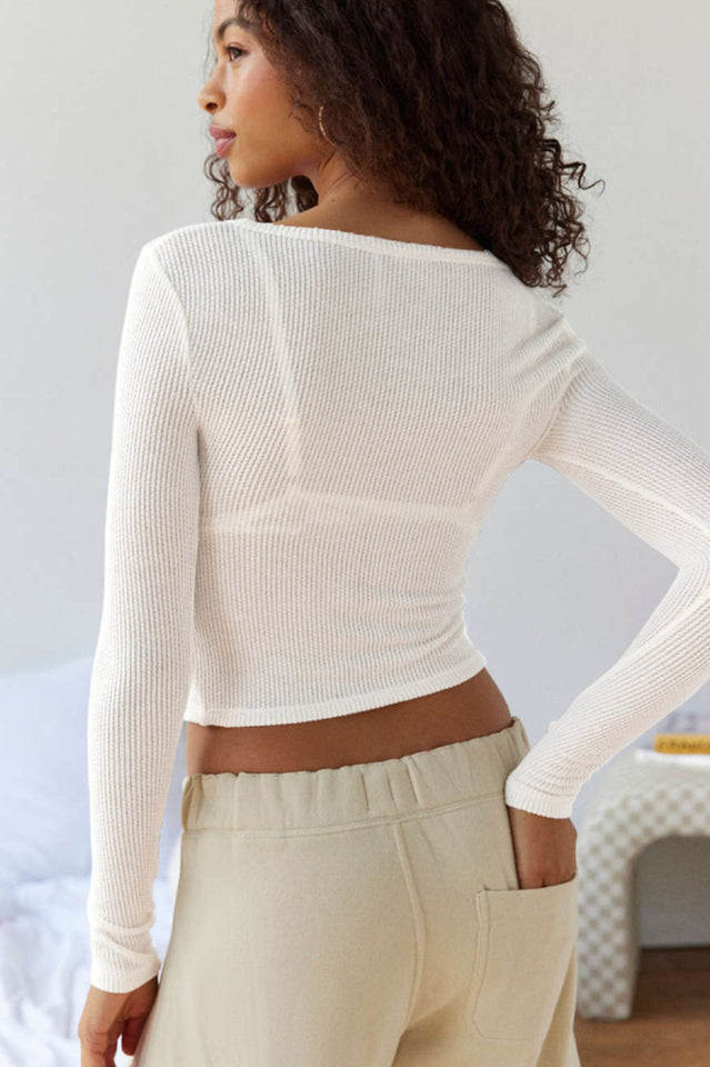 Self Design Scoop Neck Top