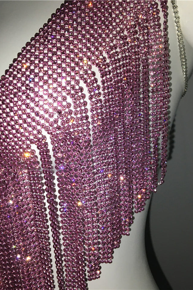 Metallic Rhinestone Top